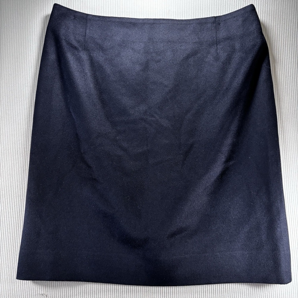 AKRIS PUNTO Black‎ Wool/Angora Blend Lined/Back Zip Pencil Skirt Size 12 NWT